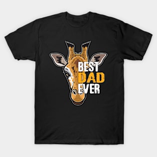 Love Giraffe Dad Giraffe Father Lovers Dad Birthday T-Shirt